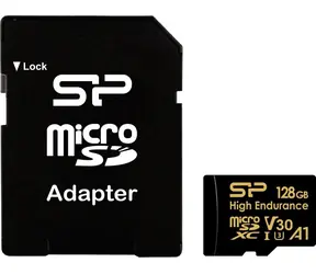 Silicon Power Micro SDXC 128 GB + Adapter / Klasse 10 / UHS-I U3 / V30