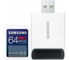 Samsung SDXC PRO ULTIMATE 64 GB + Adapter / SDXC / USB 2.0 / Klasse 10 