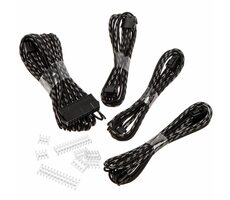 PHANTEKS S-Muster Verlängerungskabelset schwarz-silber / 500mm / 1x 24-Pin / 1x 4+4-Pin / 2x 6+2-Pin