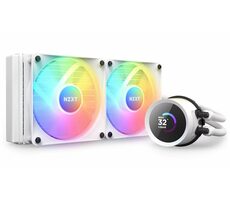 NZXT Kraken 240 RGB weiß / 2x120mm / Fluid Dynamic Bearing / 2800 RPM / 33,88 CFM / RGB / LCD / AMD + Intel