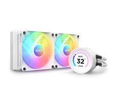NZXT Kraken Elite 240 RGB weiß / 2x 120 mm / Fluid Dynamic Bearing / 2400 RPM / 75,1 CFM / RGB / LCD / AMD + Intel