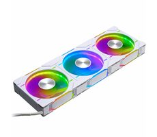 PHANTEKS D30 PWM Regular Airflow D-RGB weiß 3 Stück / 120 mm / Hydrodynamisches Lager / 2000 U/min / 64,3 CFM / 4-Pin + 3-Pin