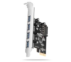 Axagon PCEU-430RS, PCIe-Controller, 4X USB 5Gbps- Port, SATA-Netzteil, Renesas PD720201, SP