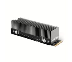 Axagon CLR-M2XT, passiver Aluminiumkühler für ein- und zweiseitige M.2-SSD-Festplatte, Höhe 24 mm