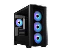 Asus A23 PLUS schwarz / mATX / 1x USB-C 3.2 / 2x USB-A 3.2 / 4X 120mm / ohne Netzteil / transparente Seite