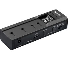 Sandberg externer Leser USB 3.2 Cloner + Dock für M2 + NVMe + SATA schwarz