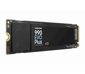 Samsung 990 EVO PLUS 4 TB / SSD / M.2 NVMe PCI-E 4.0 / TLC / R: 7250 MBit/s / W: 6300 MBit/s / IOPS: 1050 K und 1400 K / 5 Jahre