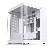Jonsbo TK-1 weiß / Micro-ATX / 1x USB-A 3.0 / 1x USB-C 3.2 / ohne Netzteil / transparente Seite 