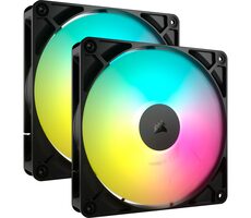 Corsair RS140 ARGB 2 Stück schwarz / 140 mm / Magnetisches Kuppellager / 330-1700 U/min / 95,5 CFM / 4-Pin