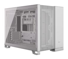 Corsair 2500D Airflow weiß / mATX / 2x USB-C 3.2 / 1x USB-A 3.2 / ohne Netzteil / transparente Seite