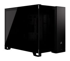 Corsair 2500X schwarz / mATX / 2x USB-C 3.2 / 1x USB-A 3.2 / ohne Netzteil / transparente Seite