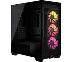 Corsair iCUE LINK 3500X RGB schwarz / E-ATX / 2x USB-A 3.2 / 1x USB-C 3.2 / 3x 120mm / ohne Netzteil / transparente Seite