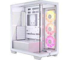 Corsair iCUE LINK 3500X RGB weiß / E-ATX / 2x USB-A 3.2 / 1x USB-C 3.2 / 3x 120mm / ohne Stromquelle / transparente Seite