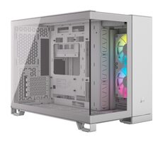 Corsair iCUE LINK 2500X RGB weiß / Micro-ATX / 1x USB-C 3.2 / 2x USB-A 3.2 / 2x 120mm RGB / ohne Stromquelle / transparente Seiten
