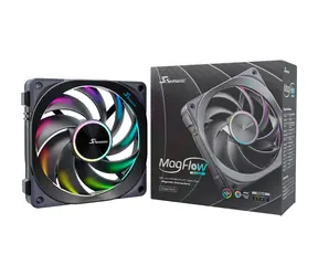 Seasonic MagFlow ARGB schwarz / 1x 120mm / Fluid Dynamic Bearing / 30,16 dB @ 2000 RPM / 4-Pin PWM