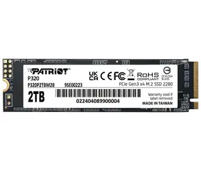 Patriot P320 2 TB / SSD / M.2 2280 / PCIe Gen3 / R: 3000 Mbit/s / W: 2200 Mbit/s / 5 Jahre 