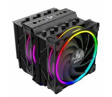 Akasa Soho H7 RGB schwarz / 2x 120 mm / Hydro Dynamic Bearing / 31,8 dB bei 2000 U/min / 52,91 CFM / AMD + Intel