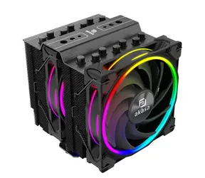 Akasa Soho H7 RGB schwarz / 2x 120 mm / Hydro Dynamic Bearing / 31,8 dB bei 2000 U/min / 52,91 CFM / AMD + Intel