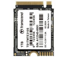 Transcend MTE310S 1 TB schwarz / M.2 2230 / PCIe Gen4 / R: 5000 MBit/s / W: 3500 MBit/s / 5 Jahre