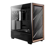 Antec Flux schwarz / E-ATX / 2x USB-A / 1x USB-C / 4X 120mm / 1x 140mm / ohne Netzteil / transparente Abdeckung