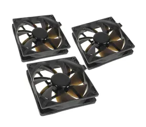 Noiseblocker BlackSilent Pro Lüfter PLPS schwarz 3 Stück / 120 mm / 24 dB bei 1500 U/min / 58,86 CFM / 4-Pin-PWM