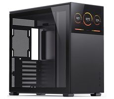 Jonsbo D41 Bildschirm schwarz / ATX / 1x USB-A 3.2 / 1x USB-C 3.2 / ohne Netzteil / Display / transparente Seite 