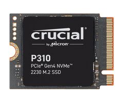 CRUCIAL P310 2 TB / M.2 2230 / PCIe Gen4 / R: 7000 MBit/s / W: 6100 MBit/s / MTBF: 1,5 Std.