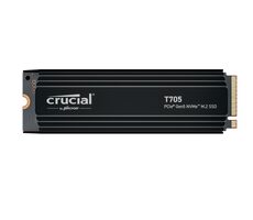 CRUCIAL T705 2 TB / M.2 2280 / PCIe Gen5 / R: 14500 MB/s / W: 12700 MB/s / MTBF: 1,5 mh / Kühlkörper 