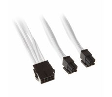 Silverstone Kabel 8-Pin-EPS auf 2x 4+4-Pin-ATX/EPS - 300mm weiß