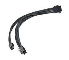 Silverstone Verlängerungskabel 8-Pin-PCIe auf 6+2-Pin-PCIe - 250mm schwarz