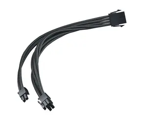 Silverstone Verlängerungskabel 8-Pin-PCIe auf 6+2-Pin-PCIe - 250mm schwarz