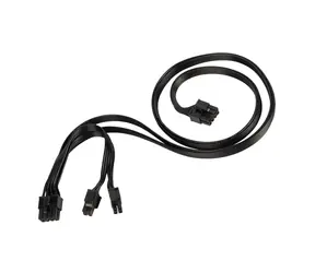 Silverstone Adapter 8-Pin EPS auf 8-Pin EPS + 4+4 Pin - 750mm + 150mm schwarz