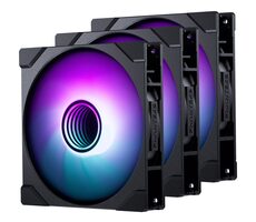 PHANTEKS M25 Gen2 PWM D-RGB 3-tlg. schwarz / 140mm / Hydraulisches Lager / 36,4 dB @ 1800 RPM / 101,78 CFM / 4-Pin PWM + 3-Pin