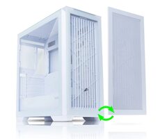 Ausgepackt - Evolveo Ptero Q2 weiß / ATX / 2x USB 2.0 + 1x USB 3.0 / ohne Netzteil / transparentes Seitenteil / unverpackt