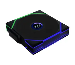 Lian Li UNI FAN TL Kabelloser LCD-Lüfter Reverse Blade schwarz / 120mm / Fluid Dynamic Bearing / 31 dB @ 1900 RPM / 54,3 CFM