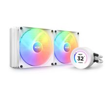 NZXT Kraken Elite RGB 280 weiß / 2x 140mm / Fluid Dynamic Bearing / 34,48 dB @ 1500 RPM / 90,79 CFM / AMD + Intel