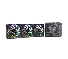 Seasonic MagFlow 1225 ARGB 3-tlg. schwarz / 120 mm / Fluid Dynamics Lager / 30,15 dB @ 2000 U/min / 49,47 CFM / 4-Pin PWM+3-Pin