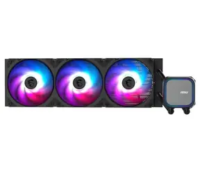 MSI MAG CoreLiquid A13 360 schwarz / 3x 120mm / 31,1 dB @ 2000 U/min / 62,6 CFM / AMD + Intel