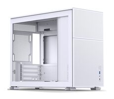 Jonsbo D31 MESH TG weiß / mATX / 1x USB-A 3.2 / 1x USB-C 3.2 / ohne Netzteil / transparentes Seitenteil 