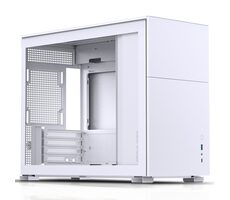 Jonsbo D31 TG weiß / mATX / 1x USB-A 3.2 / 1x USB-C 3.2 / ohne Netzteil / transparentes Seitenteil