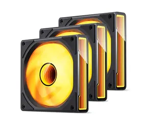 Jonsbo ZK-120B 3 Stück schwarz / 120 mm / Fluid Dynamics Lager / 36,6 dB @ 2400 U/min / 65,26 CFM / 4-polig PWM + 3-polig