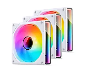 Jonsbo ZK-120W 3 Stück weiß / 120 mm / Fluid Dynamics Lager / 36,6 dB @ 2400 U/min / 65,26 CFM / 4-polig PWM + 3-polig