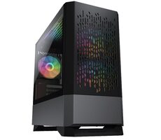 COUGAR MG140 Air RGB schwarz / PC-Gehäuse / Micro-ATX / Mini-ITX / RGB / transparentes Seitenteil / ohne Netzteil 