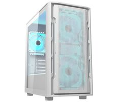 COUGAR Uniface Mini RGB weiß / PC-Gehäuse / Micro-ATX / Mini-ITX / RGB / transparentes Seitenteil / ohne Netzteil