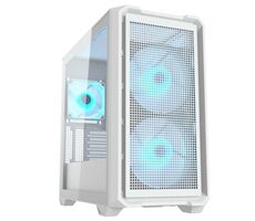 COUGAR MX600 Mini RGB weiß / PC-Gehäuse / Micro-ATX / Mini-ITX / RGB / transparentes Seitenteil / ohne Netzteil 