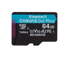 Kingston Canvas Go PLUS microSDXC 64 GB / UHS-I U3 / Klasse 10 / Lesen: bis zu 200 MB / Schreiben: bis zu 160 MB