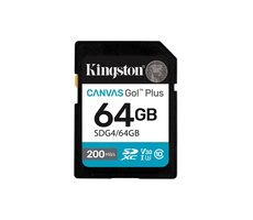 Kingston Canvas Go PLUS SDXC 64 GB / UHS-I V30 / U3 / Klasse 10 / Lesen: bis zu 200 MB / Schreiben: bis zu 160 MB