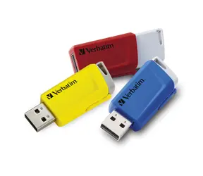 Verbatim Store 'n' Click 16 GB (3 Stück) / 3 x Flash-Laufwerk / USB-A 3.2 Gen 1 / Lesen: bis zu 80 MB/s / Schreiben: bis zu 25 MB/s