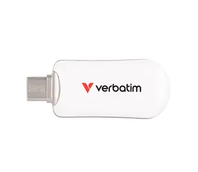 Verbatim Plectra 256GB weiß / Flash Disk / USB-C 3.0 / bis zu 100 MB