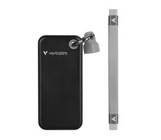 Verbatim Pocket SSD, externes Laufwerk, 1 TB, Schwarz / USB-C 3.2 Gen 2 / R: 1000 MB/s / W: 1000 MB/s 